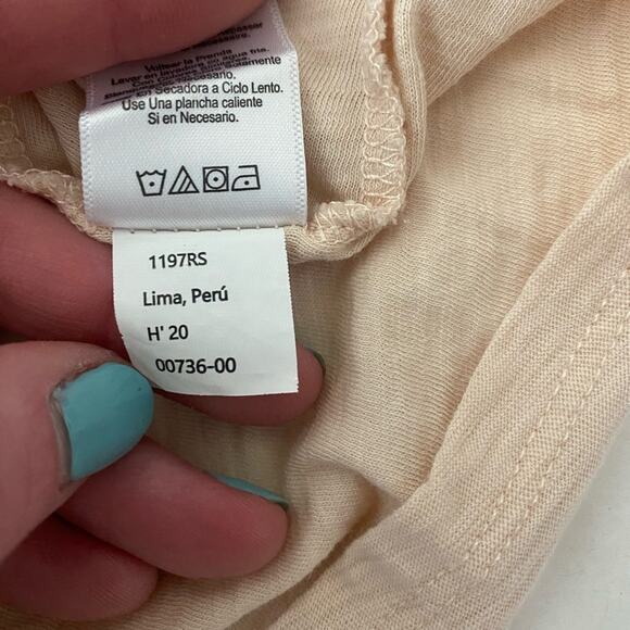 NATION LTD KELSEY RUFFLED ROMANCE TEE Antique Long Sleeve V Neck Small - Picture 12 of 16